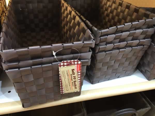 ソフトPPバスケット茶色